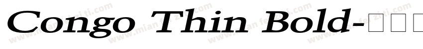 Congo Thin Bold字体转换